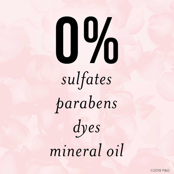 Pantene Sulfate Shampoo Rose Water Shampoo For Dry Hair Nutrient Blends Miracle Moisture Boost 9.6 Fl Oz Pack Of 4