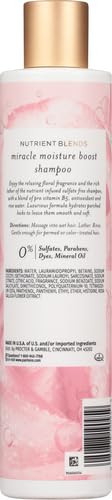 Pantene Nutrient Blends Miracle Moisture Boost Rose Water Shampoo For Dry Hair Sulfate Floral 9.6 Fl Oz