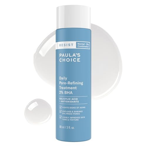 Paula's Choice Resist Daily Pore Refining Treatment 2% Bha Exfoliant Face Exfoliator With Salicylic Acid & Hyaluronic Acid Liquid Exfoliant For Oily Normal And Combination Skin 3Oz