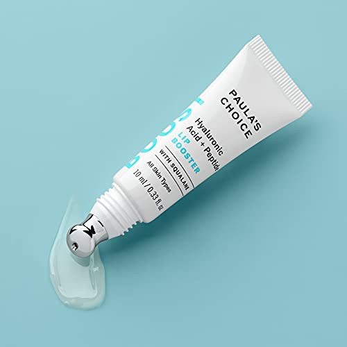 Paula's Choice Boost Hyaluronic Acid + Peptide Lip Booster Hydrating Treatment For Lip Volume Loss Of Firmness & Fine Lines With Squalane Fragrance- 0.33 Fluid Ounces