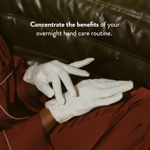Paume Overnight Hydration Gloves 100% Organic Cotton Ideal For Dry And Cracked Hands Deliver Healing And Moisturizing Benefits 1 Pair