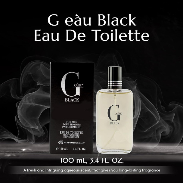 Pb Parfumsbelcam G E U Black Eau De Toilette Spray For Men 100 Ml Affordable Long-Lasting Fresh Aquatic Fragrance & Spicy Aquatic Scent With Sandalwood & Patchouli For Day & Night Use