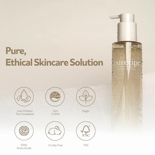 Pestlo Ourecipe Oil To Foam Cleanser Vegan Hypoallergenic Gentle Makeup Remover Deep Cleansing Non-Sticky For All Skin Type Including Sensitive Dry And Acne-Prone Skin 6.76 Fl Oz (200Ml)