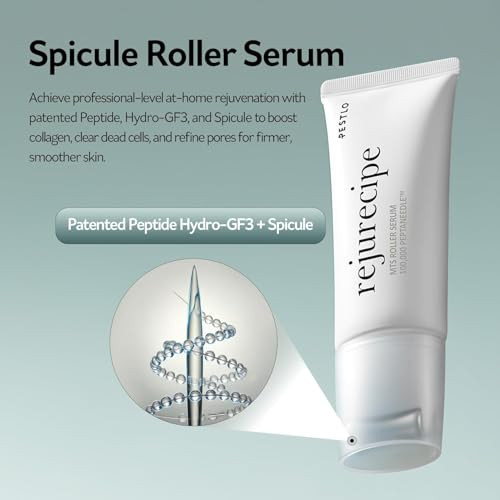Pestlo Rejurecipe Spicule Roller Serum 50Ml (1.69 Fl Oz) - Exfoliating & Hydrating Serum With Spicule Technology Phyto-Pdrn For Face Neck D Collet With Gua Sha