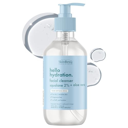 Skin Resq By Petal Fresh Hello Hydration Cleanser Daily Gentle Foaming Facial Cleanser With 2% Squalane Complex And Aloe Vera Fragrance Hydrating Face Wash For Dry Sensitive Skin 10 Oz