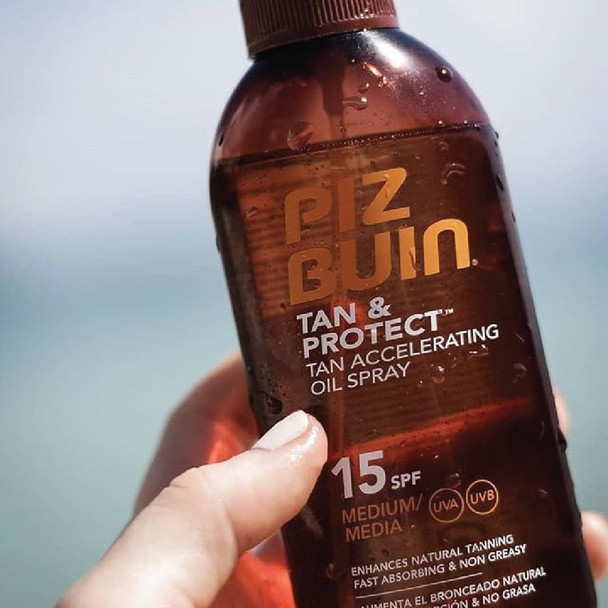 Piz Buin Tan & Protect Tan Accelerating Oil Spray Spf 15 3 X 150Ml