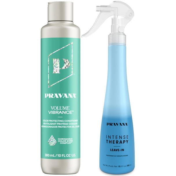 Pravana Volume Vibrance Conditioner Adds Lightweight Volume Lift & Fullness For Fine Color Treated Hair Strengthens Thickens Reduces Breakage Chromasilk Enhances Shine & Protection Vegan