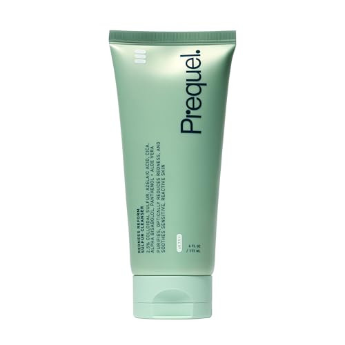 Prequel Skin Redness Reform Sulfur Cleanser Calming Face Wash For Redness & Discomfort Foaming Formula With Soothing Azelaic Acid & Colloidal Sulfur Dermatologist-Developed Skincare 6Oz