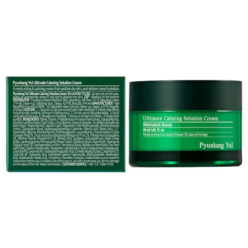 Pyunkang Yul Pky Ultimate Calming Solution Cream For Sensitive Skin With Patented Ingredients Moisturizer Intensely Calms & Soothes Redness With Cica & Tea Tree Korean Skincare (1.01 Fl. Oz 30Ml)