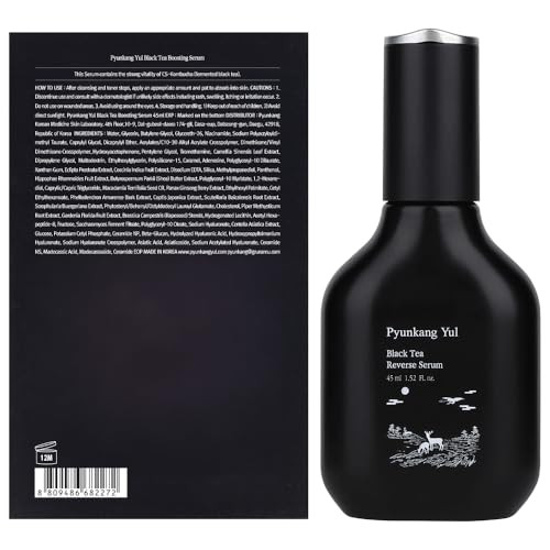 Pyunkang Yul Pky Black Tea Boosting Serum Condensed Nutrition For Fine Line Care With Kombucha Ginseng Fruit Extract Zero-Irritation Korean Skincare (1.52 Fl. Oz 45Ml)