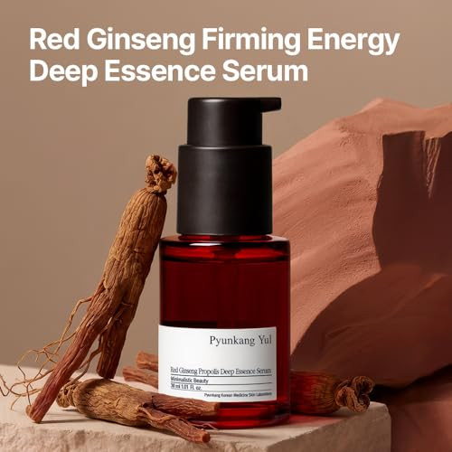 Pyunkang Yul Pky Red Ginseng Propolis Deep Essence Serum For Revitalized & Elastic Skin With Peptides And Ceramide Korean Skincare (1.01 Fl. Oz)