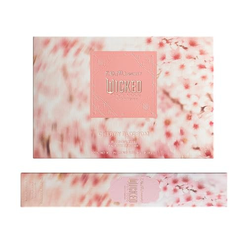 R.E.M. Beauty Wicked: For Good Cherry Blossom Blush Palette & Brush Set Warm Coral 3-Shade Creamy Blendable Blush + Soft Plush Brush Buildable Blendable Smooth Finish Makeup Kit