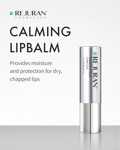 Rejuran Calming Lip Balm C-Pdrn Deep Moisturizing & Soothing Care For Dry Chapped Lips With Shea Butter & Jojoba Ester Non-Sticky Formula. Gentle On All Skin Types Korean Lip Care. (3.7G)