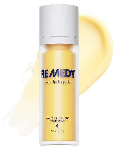 Remedy For Dark Spots Advanced Night Treatment With Retinol & Kojic Acid For Discoloration And Uneven Tones With Glutathione Niacinamide Mandelic Acid By Dermatologist Dr. Shah 1 Fl. Oz