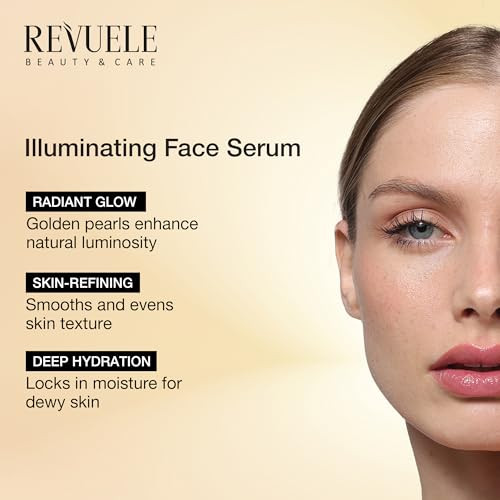 Revuele Illuminating Face Serum 1 Fl.Oz Vitamin C + Niacinamide + Hyaluronic Acid For Radiance Hydration & Smoother Skin