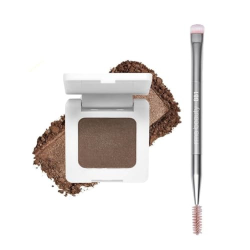 Rms Beauty Back2Brow Powder & Brush Back2Brow Eyebrow Powder In Dark Eyebrow Makeup Brush With Spoolie