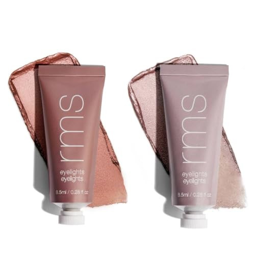 Rms Beauty Eyelights Cream Eyeshadow In Blaze & Halo - Metallic Eyeshadow Eyelid Color Shimmer Eyeshadow Glitter Cream Liquid Eyeshadow