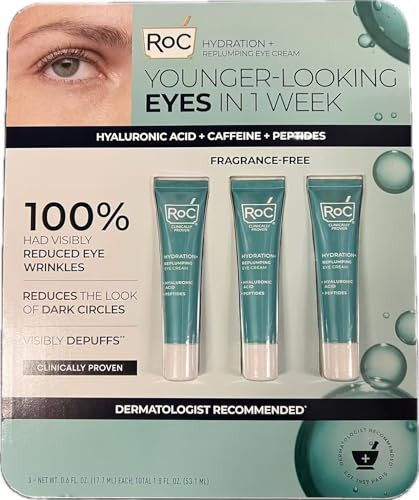Roc Hydrate And Plump Eye Cream 0.6 Oz 3-Pack