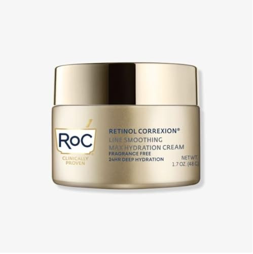 Roc Retinol Correxion Max Hydration - Fragrance- - Anti-Aging Daily Face Moisturizer With Hyaluronic Acid Oil Skin Care 1.7 Ounces