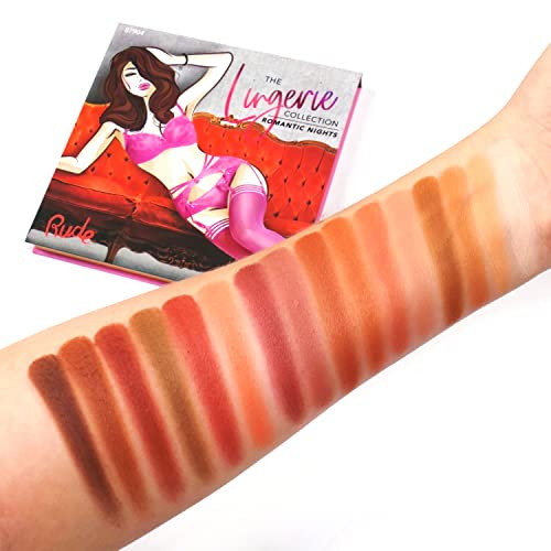 Rude Cosmetics Lingerie Collection 16 Matte Eyeshadow Palette - Romantic Nights Eye Shadow Women 0.53 Oz