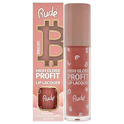 Rude Cosmetics High Gloss Profit Lip Lacquer - Bitcoin Lip Gloss Women 0.141 Oz