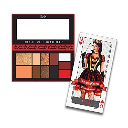 Rude Face Card Palette - Queen Of Hearts By Rude Cosmetics For Women - 0.51 Oz Makeup