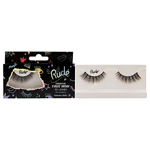 Rude Cosmetics Essential Faux Mink 3D Lashes - Delicate Pair Women 1 Pc