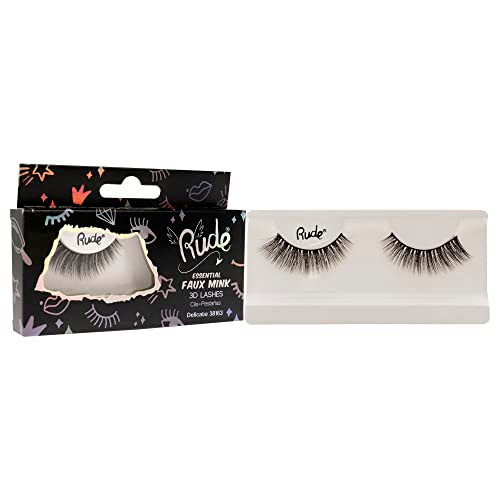 Rude Cosmetics Essential Faux Mink 3D Lashes - Delicate Pair Women 1 Pc
