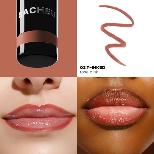 Sacheu Kiss & Glow Bundle High Pigment Buildable Long Lasting Luminous Glow In A Lightweight Dewy Finish Includes Lip Liner Cheek & Liquid Glow Stay-N