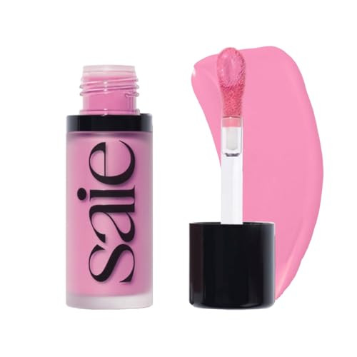 Saie Cheek Flush Duo - Dew Liquid Blush (.40 Oz Baby) Supersuede Baked Powder Blush (.01 Oz Bella) - Layerable Skin-Nourishing Blushes For A Seamless Radiant Finish
