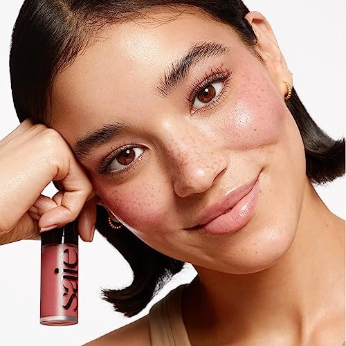 Saie Radiant Glow Duo - Dew Liquid Blush (Chilly .40 Oz) + Glowy Super Gel (Starglow 1 Oz) - Hydrating Cream Blush & Illuminating Primer For A Luminous Natural Finish