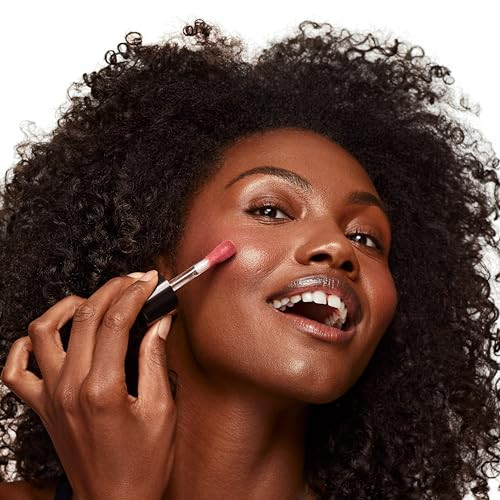 Saie Mini Glowy Super Gel Lightweight Llluminator & Makeup Primer - Sunglow (0.5 Oz) + Dew Blush - Lightweight Liquid Blush With A Blendable + Buildable Cream Finish - Cutie (.40 Oz)