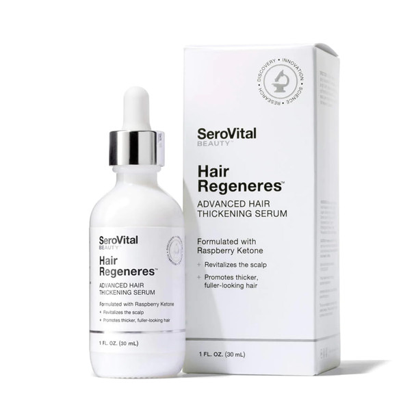 Serovital Advanced Hair Thickening Serum Maintain Natural Hair Color Scalp Support Multi Peptide Plant-Based Formula - Lightweight And Non-Greasy