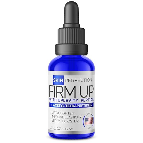 Skin Perfection Uplevity Anti-Aging Tightening Peptide Serum Booster Firming Peptide Increase Elasticity Add To Any Moisturizer For Added Effectiveness Against Sagging Acetyl Tetrapeptide-2