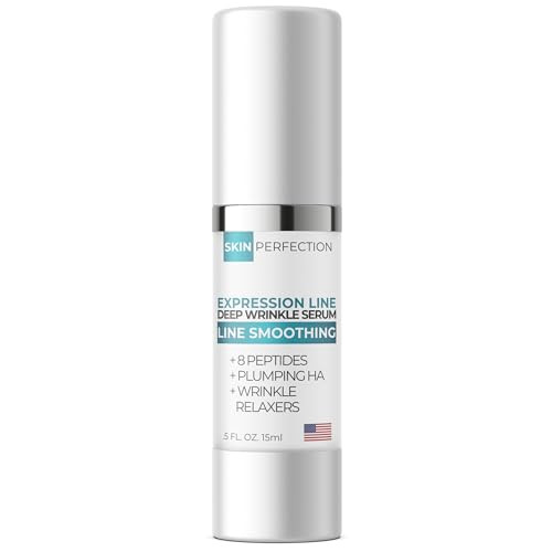 Skin Perfection Multi-Peptide Serum For Face With 8 Clinical-Strength Actives - Reduces Appearance Of Expression Lines - Anti-Aging Formula With Matrixyl 3000 Argireline Snap-8 1 Oz