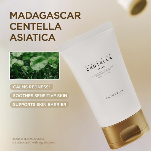 Skin1004 Madagascar Centella Cream Korean Face Moisturiser With Centella Asiatica Face Cream With Panthenol & Shea Butter Face Moisturizer For Soothing Daily Korean Skincare 2.53 Fl.Oz 75Ml