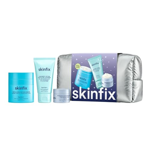 Skinfix Ultimate Hydration Jet Set - Includes Triple Lipid-Peptide Cream (1.7 Fl Oz) Barrier Balancing Water Cream (0.5 Fl Oz) And Ceramide + Ectoin Gentle Gel Cleanser - Vegan Cruelty