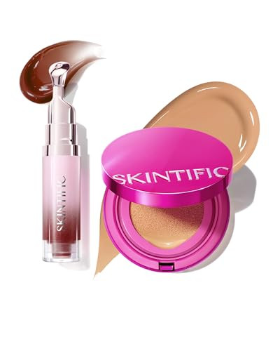 Skintific Pink Glow Cushion Foundation(04 Beige)+Peptide Brightening Lip Serum(08U Cinnamon Rose)