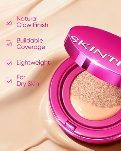 Skintific Pink Glow Cushion Foundation(04 Beige)+Peptide Brightening Lip Serum(08U Cinnamon Rose)