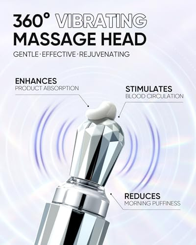 Skintific 360 Crystal Massager Lifting Eye Cream Reduces Puffiness Nourishes Eye Area With 3D Peptides Niacinamide & Caffeine