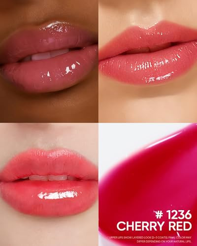 Skintific Peptide Brightening Lip Serum Set Hydrating & Plumping Tinted Lip Gloss Moisturizing Lip Balm With Polypeptides & Squalane For Glossy Sheer Smooth Lips(01&06)