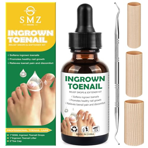Smzhealing Ingrown Toenail Treatment: Ingrown Toenail Removal Kit - Ingrown Toenail Tool For Men Women - Ingrown Toenail Corrector Drops - Ingrown Toenail Remover - Effective Solution For Ingrown Toenails 30Ml