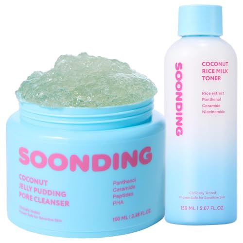 Soonding Daily Cleansing & Hydrating Duo - Jelly Pudding Pore Cleanser 100Ml Rice Milk Toner