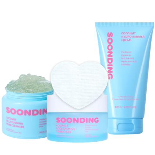 Soonding Gentle Exfoliating Skin Prep Trio - Jelly Pudding Pore Cleanser 100Ml Toner Pad Barrier Cream