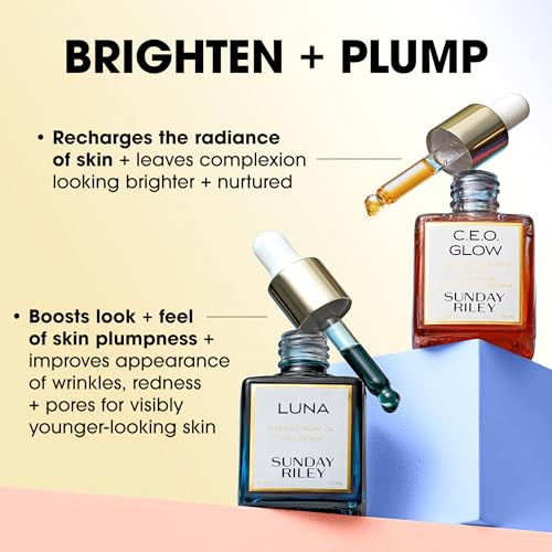 Sunday Riley Day + Night Brighten + Plump Set