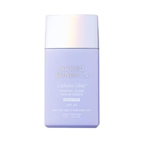 Sundays Cabanaglow Sheer Tint Serum Drops Spf 50 Mineral Tinted Sunscreen For Face Non-Nano Zinc Hyaluronic Acid & Skin-Perfecting Pigments Broad Spectrum Lightweight