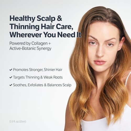 Sungboon Editor Deep Collagen Retinol Scalp Serum Roll-On Hair Growth&Thickening Serum Dry Itchy Scalp Treatment Caffeine +Biotin +Rosemary Korean Hair Care0.5 Fl Oz