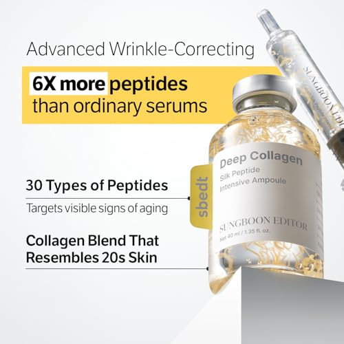 Sungboon Editor Double Firm Looking Looking Plump Looking Eye Care Duo Deep Collagen Silk Peptide Intensive Ampoule and Silk Peptides Egf Intensive Eye Cream L Korean Skincare Set For Women