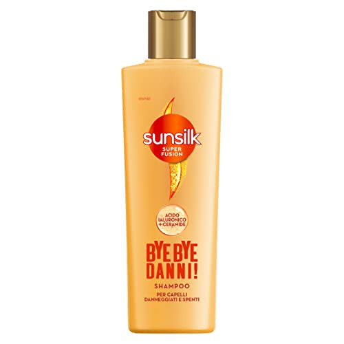 Sunsilk Bye Bye Damage Shampoo For Damaged And Dull Hair Super Fusion Formula With A Mix Of Hyaluronic Acid And Ceramide Repairs From 7 Types Of Hair Damage 220 Ml 1 Unit - Made In Italy