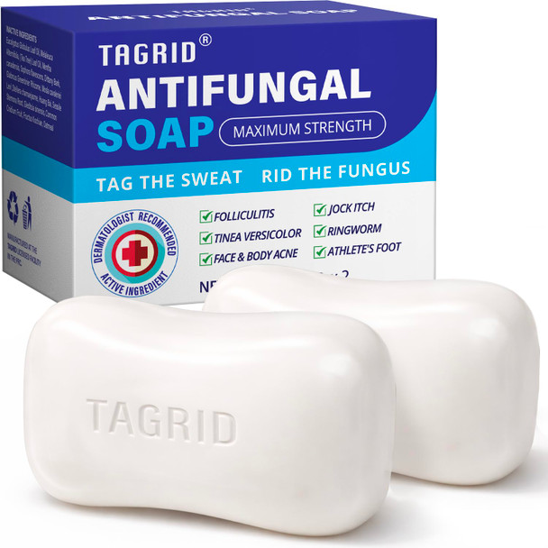 Tagrid Antifungal Oatmeal Tea Tree Soap: Slow-Dissolving Body Bar For Athletes Foot & Active Lifestyles Daily Skin Care To Help Relieve Skin Discomfort Associated With Jock Itch Ringworm And Fungal Acne